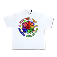 White oncology team sunflower Urban Heavy Tee - BarkalooDesign