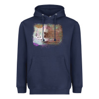 Navy Cowhide Wood Glitter Pattern Heavyweight Hoodie - Bettercallsaul