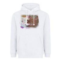White Cowhide Wood Glitter Pattern Heavyweight Hoodie - Bettercallsaul