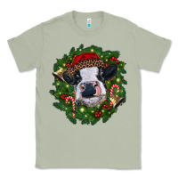 Matcha heifer cow with Christmas wreath Classic Tee - RanaPortraitStore