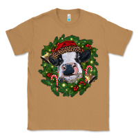 Toasted Coconut heifer cow with Christmas wreath Classic Tee - RanaPortraitStore