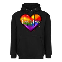 Black love is love heart Heavyweight Hoodie - JahusDesignShop