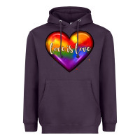 Plum love is love heart Heavyweight Hoodie - JahusDesignShop