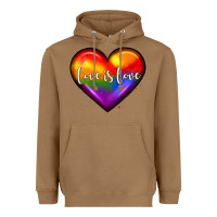 Toasted Coconut love is love heart Heavyweight Hoodie - JahusDesignShop