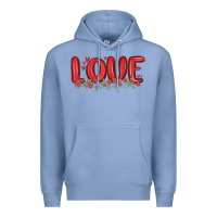 Colony Blue love valentine s day Premium Hoodie - MaliasSmallBusiness
