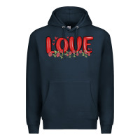 Navy love valentine s day Premium Hoodie - MaliasSmallBusiness