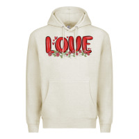 Oatmeal Heather love valentine s day Premium Hoodie - MaliasSmallBusiness