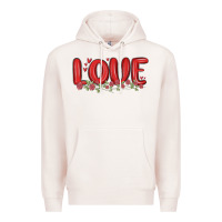 Pale Pink love valentine s day Premium Hoodie - MaliasSmallBusiness