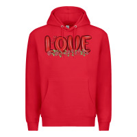Red love valentine s day Premium Hoodie - MaliasSmallBusiness