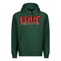 Sports Green love valentine s day Premium Hoodie - MaliasSmallBusiness