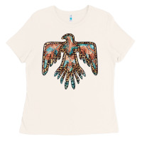 Bone thunderbird leopard leather Ladies Tee - BarkalooDesign