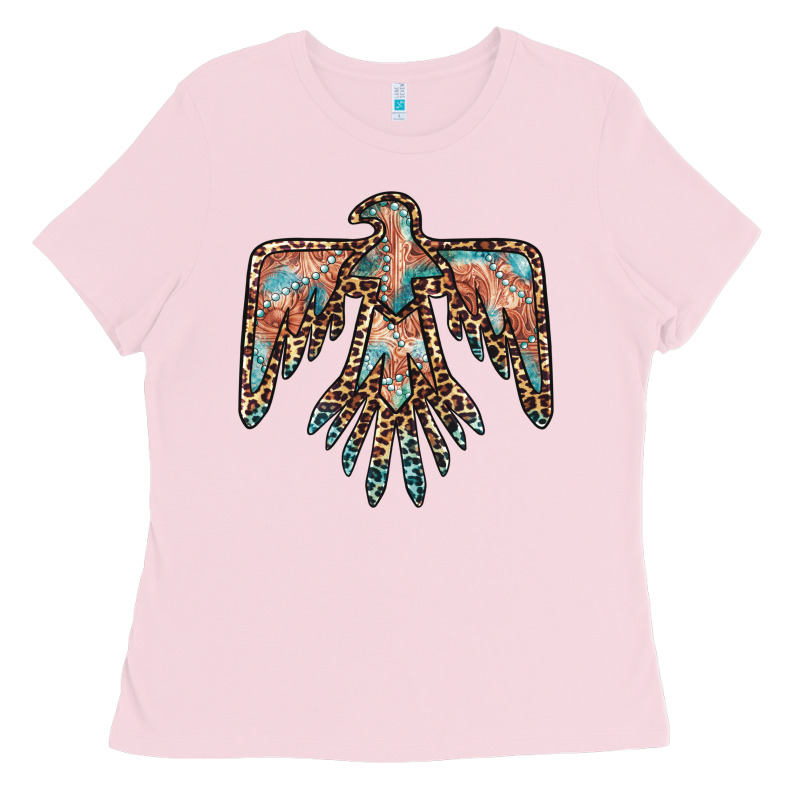 Thunderbird Leopard Leather Ladies Tee by BarkalooDesign | Teevron