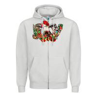 Dove Grey christmas joy cow Zipper Hoodie - CowhideDigitalArt
