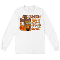 White pumpkin spice and jesus christ Long Sleeve Tee - Zillion Design Studio