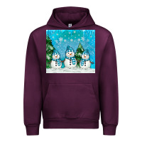 Mauve Wine snowman Urban Hoodie - MaliasSmallBusiness