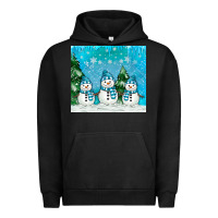 Pigment Black snowman Urban Hoodie - MaliasSmallBusiness
