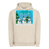 Pigment French Oak snowman Urban Hoodie - MaliasSmallBusiness