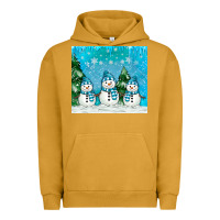 Pigment Peanut Butter snowman Urban Hoodie - MaliasSmallBusiness