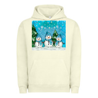 Pigment Pistachio snowman Urban Hoodie - MaliasSmallBusiness