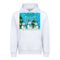 White snowman Urban Hoodie - MaliasSmallBusiness