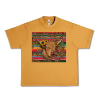 Peanut Butter serape leopard turquoise sunflowers cow Urban Heavy Tee - RanaPortraitStore