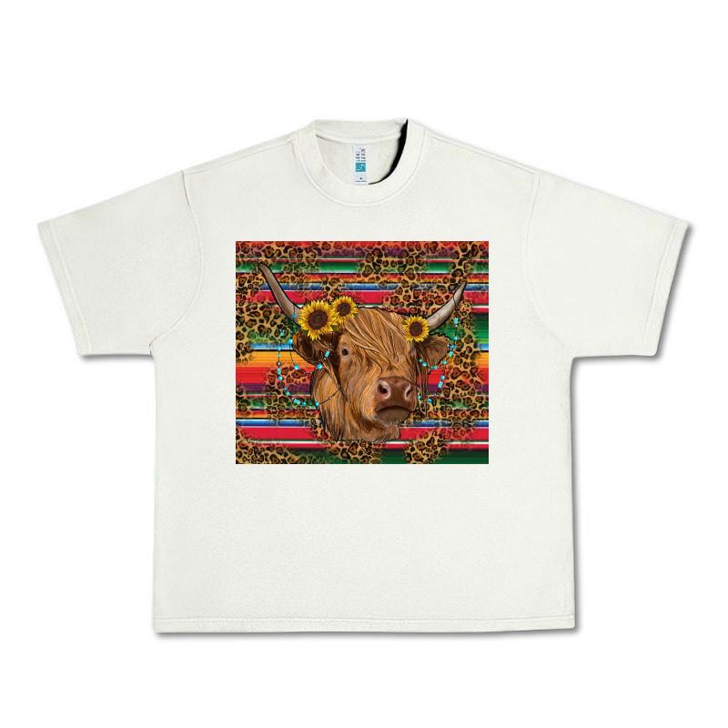 Serape Leopard Turquoise Sunflowers Cow Urban Heavy Tee by RanaPortraitStore | Teevron