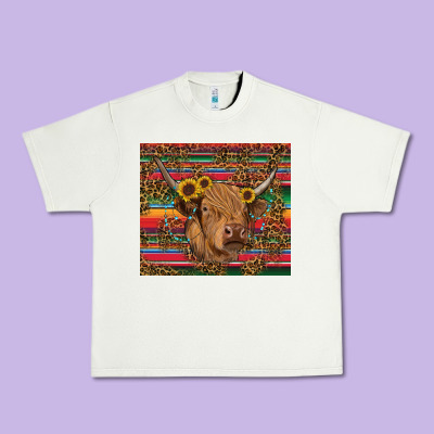 Urban Heavy Tee serape leopard turquoise sunflowers cow