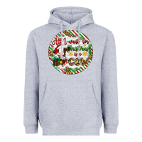 Heather Grey Christmas all i want for christmas is a cow Heavyweight Hoodie - Artiststas