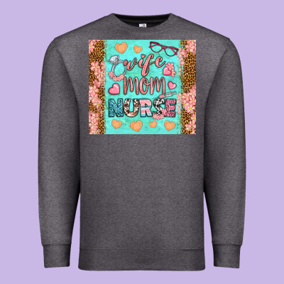 Wife Mom Nurse Tumbler Premium Sweatshirt Designed By Bundleandbundleshop