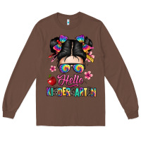 Chestnut hello kindergarten Long Sleeve Tee - texasbilliewilder