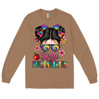 Toasted Coconut hello kindergarten Long Sleeve Tee - texasbilliewilder
