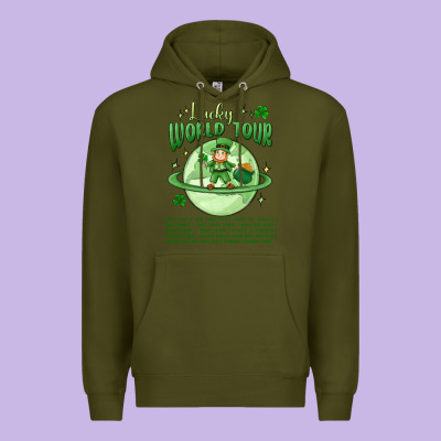 Lucky World Tour St. Patrick's Day Premium Hoodie Designed By Maliassmallbusiness