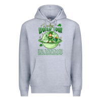 Heather Grey lucky world tour st. patrick's day Premium Hoodie - MaliasSmallBusiness