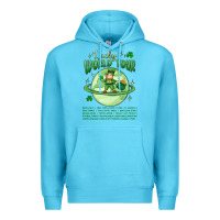Ocean Blue lucky world tour st. patrick's day Premium Hoodie - MaliasSmallBusiness