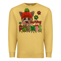 Antique Gold merry pawmas christmas yorkie Premium Sweatshirt - Jasminsmagicworld