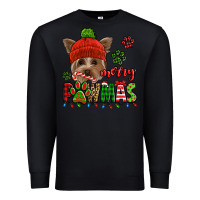 Black merry pawmas christmas yorkie Premium Sweatshirt - Jasminsmagicworld