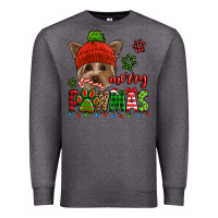 Charcoal Heather merry pawmas christmas yorkie Premium Sweatshirt - Jasminsmagicworld
