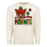 Sandshell merry pawmas christmas yorkie Premium Sweatshirt - Jasminsmagicworld