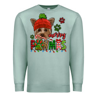 Seafoam merry pawmas christmas yorkie Premium Sweatshirt - Jasminsmagicworld