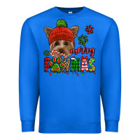 True Royal merry pawmas christmas yorkie Premium Sweatshirt - Jasminsmagicworld