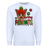 Merry Pawmas Christmas Yorkie Premium Sweatshirt | Teevron