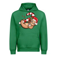 Emerald cute christmas sloth Urban Hoodie - MaliasSmallBusiness