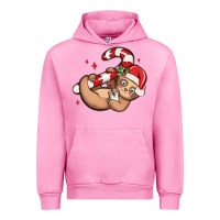Fuchsia Pink cute christmas sloth Urban Hoodie - MaliasSmallBusiness