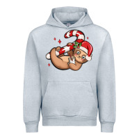 Heather Grey cute christmas sloth Urban Hoodie - MaliasSmallBusiness