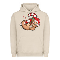 Pigment French Oak cute christmas sloth Urban Hoodie - MaliasSmallBusiness