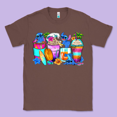 Stitch Summer Coffee Cups Classic Tee Designed By Zillion Design Studio