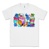 White stitch summer coffee cups Classic Tee - Zillion Design Studio