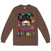 Chestnut hello preschool kid Long Sleeve Tee - texasbilliewilder