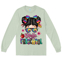 Matcha hello preschool kid Long Sleeve Tee - texasbilliewilder