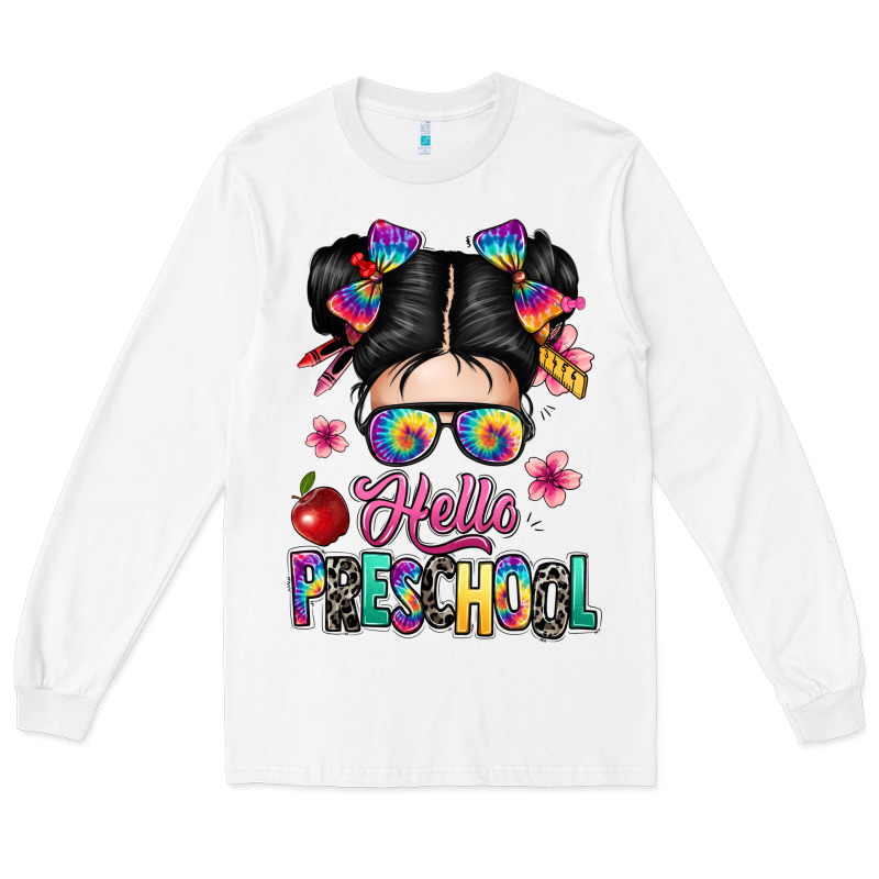 Hello Preschool Kid Long Sleeve Tee by texasbilliewilder | Teevron